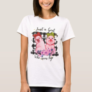 cute pig lover word art  T-Shirt