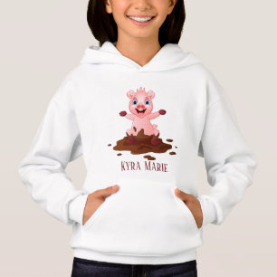 cute pig lovers add name Hoodie