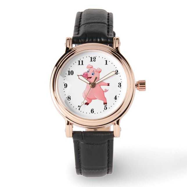 cute pig lovers animal watch (Front)