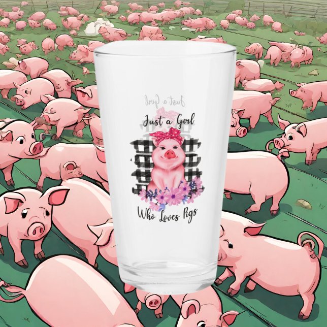 cute pig lovers word art glass (Creator Uploaded)