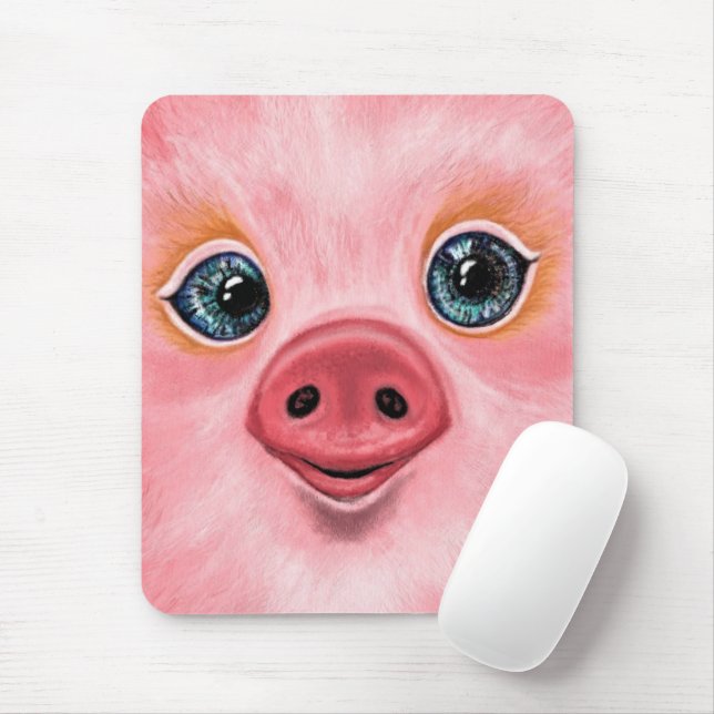 Cute Pig Mouse Pad (With Mouse)