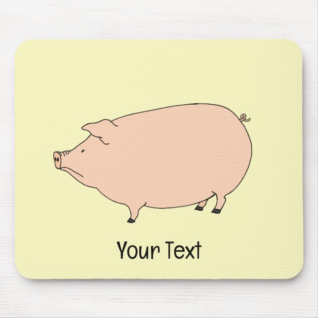 Cute Pig Mousepad (Front)