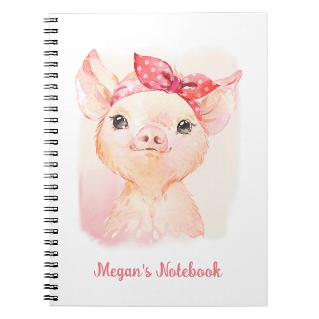Cute Pig Notebook (Front)