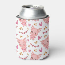 Cute Pig Pattern With Hearts