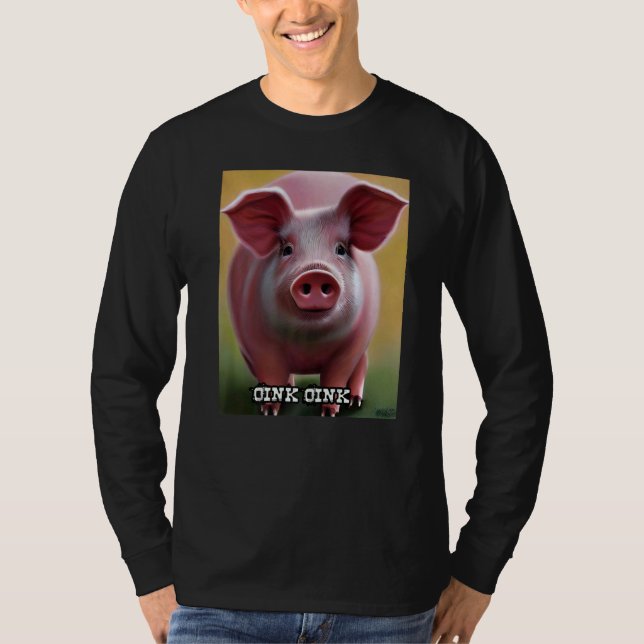 Cute Pig Piggie Oink Oink  18 T-Shirt (Front)