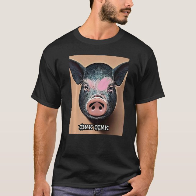 Cute Pig Piggie Oink Oink  53 T-Shirt (Front)