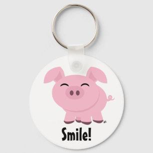 Cute Pig Smile Keychain