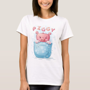 Cute Pig Taking a bath T-Shirt
