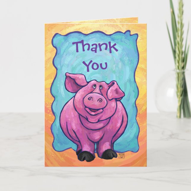 Cute Pig Thank You (Front)