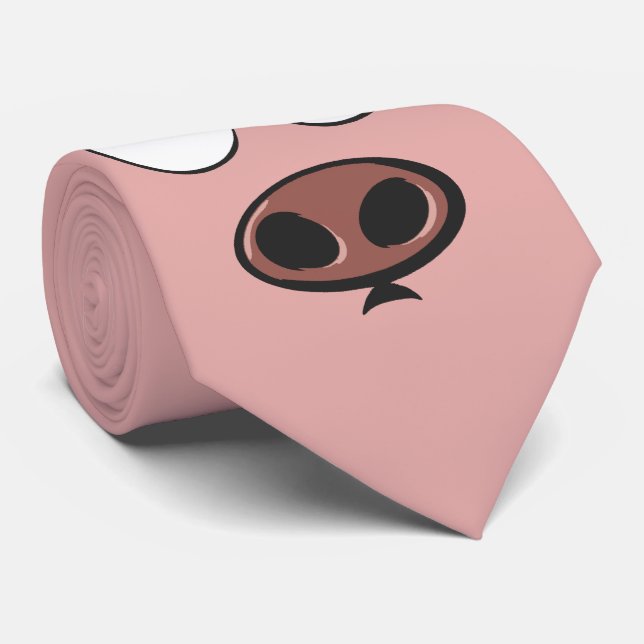 Cute Pig Tie (Rolled)