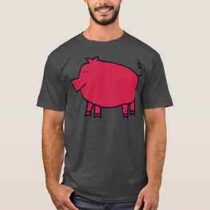 Cute Pig Viva Magenta Colour of the Year 2023 T-Shirt