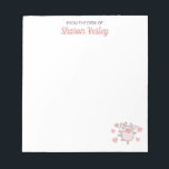 Cute Pig With Pink Hearts and Balloon To-Do List Notepad<br><div class="desc">This darling notepad is a fabulous way to get your message to someone. With its cute little piggy and playful script and block fonts to personalise your name,  it will add a fun touch to your desk.</div>