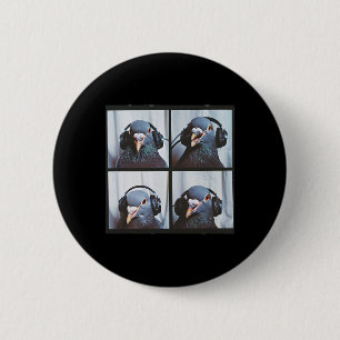 Cute Pigeon Face Autism Sensory Bird Autistic Pige 6 Cm Round Badge