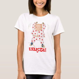 Cute Piggy Exercising T-Shirt