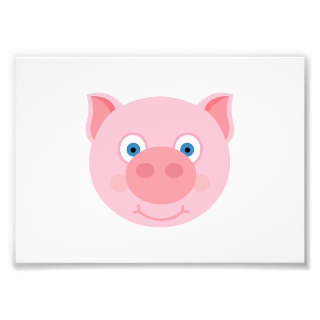 Cute piggy face photo print (Front)