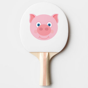 Cute piggy face ping pong paddle
