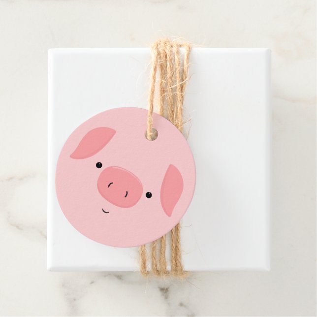 Cute Piggy Favour Tags (In Situ)