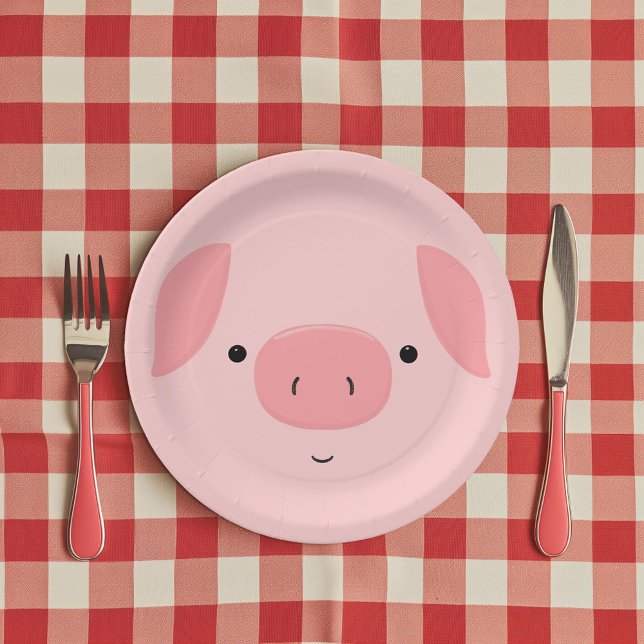 Cute Piggy Paper Plate (Creator Uploaded)