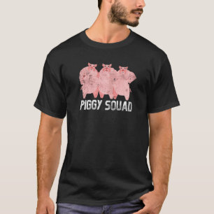 Cute Piggy Squad Farmers Animal Pigs Farming Grung T-Shirt
