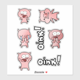 Cute Piggy Sticker Set for Kids and Animal Lovers