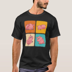 Cute Piglet Farm Animal  Farmer Pop Pig 1 T-Shirt