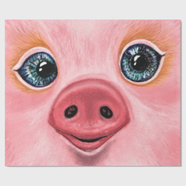 Cute Piglet Wrapping Paper (Flat)