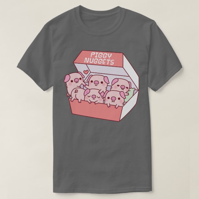 Cute Pigs Piggy Nuggets Funny T-Shirt (Design Front)