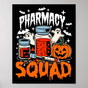 Cute Pills Pharmacy Squad Pharmacist Technician Ha Poster