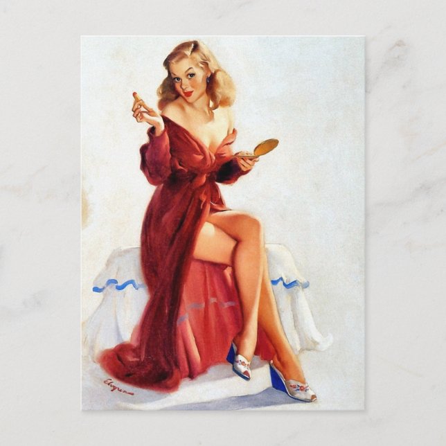 Cute Pin-Up Postcard (Front)