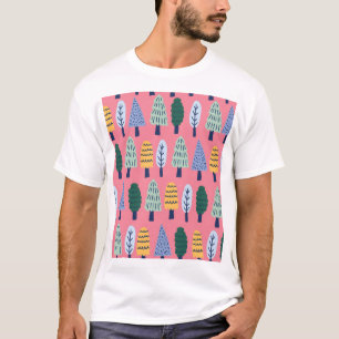 Cute pine trees: kids' pattern. T-Shirt