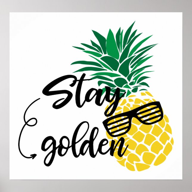 Cute pineapple beach house decor poster (Front)