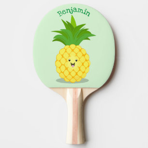 Cute pineapple cartoon illustration ping pong paddle