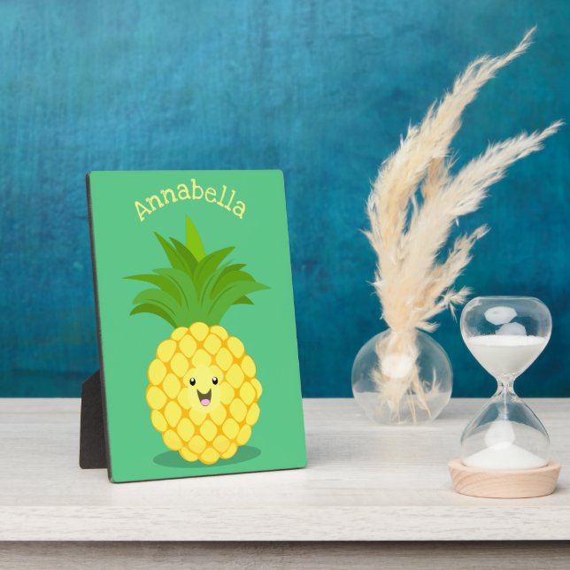 Cute pineapple cartoon illustration plaque (Side)