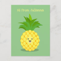 Cute pineapple cartoon illustration