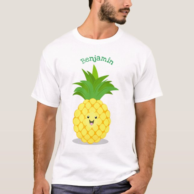 Cute pineapple cartoon illustration T-Shirt (Front)