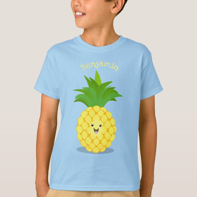 Cute pineapple cartoon illustration T-Shirt (Front)