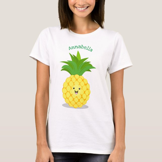 Cute pineapple cartoon illustration T-Shirt (Front)