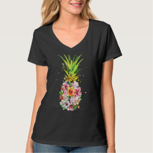 Cute Pineapple Flower Women Aloha Hawaii Island Vi T-Shirt