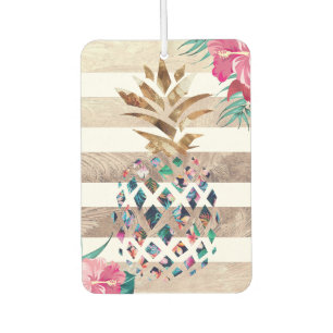 Cute Pineapple gold striped Car Air Freshener