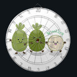 Cute pineapple guava feijoa cartoon illustration dartboard<br><div class="desc">A cute pineapple guava (also called feijoa) trio in happy cartoon illustration style to add some fun to your day!</div>