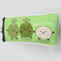 Cute pineapple guava feijoa cartoon illustration
