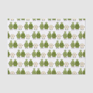 Cute pineapple guava feijoa cartoon illustration tissue paper