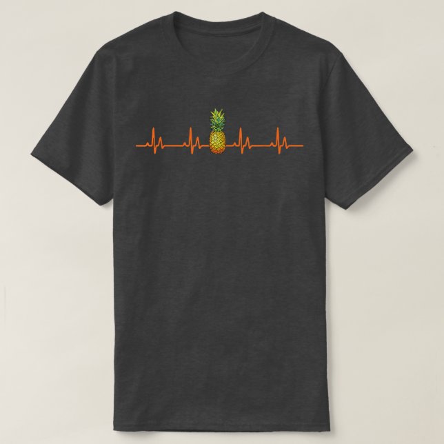 Cute Pineapple Heartbeat Apparel Aloha Hawaii Beac T-Shirt (Design Front)