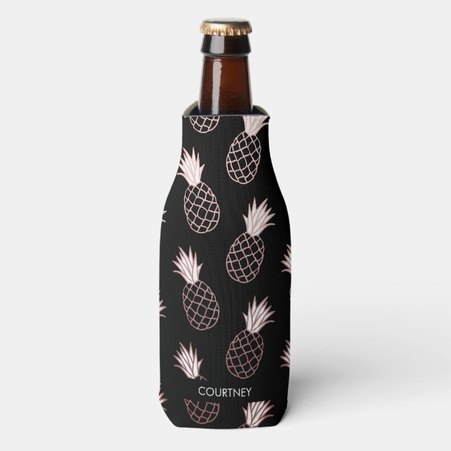 Cute Pineapple Pattern Bottle Cooler (Bottle Front)