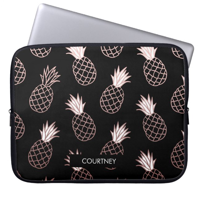 Cute Pineapple Pattern Laptop Sleeve (Front)
