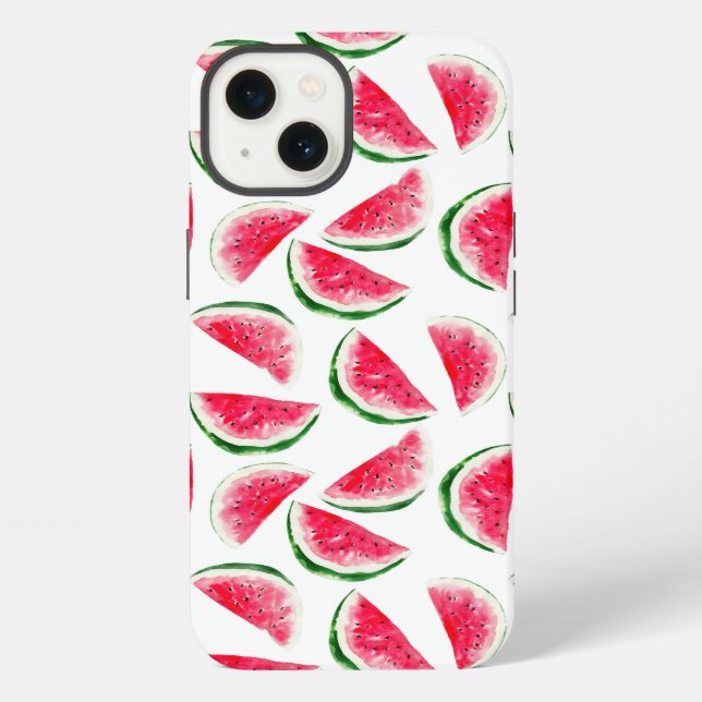 Cute Pineapple & Watermelon Pattern iPhone Case (Back)