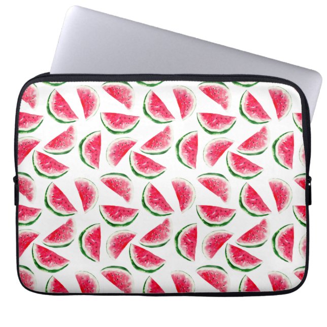 Cute Pineapple & Watermelon Pattern Laptop Sleeve (Front)