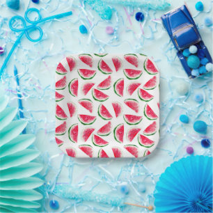 Cute Pineapple & Watermelon Pattern Paper Plate