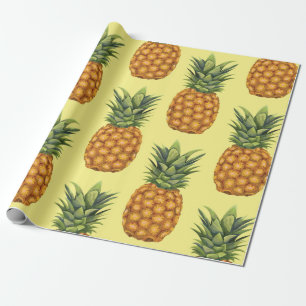 Cute pineapples abstract illustration pattern wrapping paper
