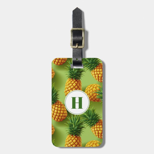 Cute Pineapples Luggage Tag (Front Vertical)